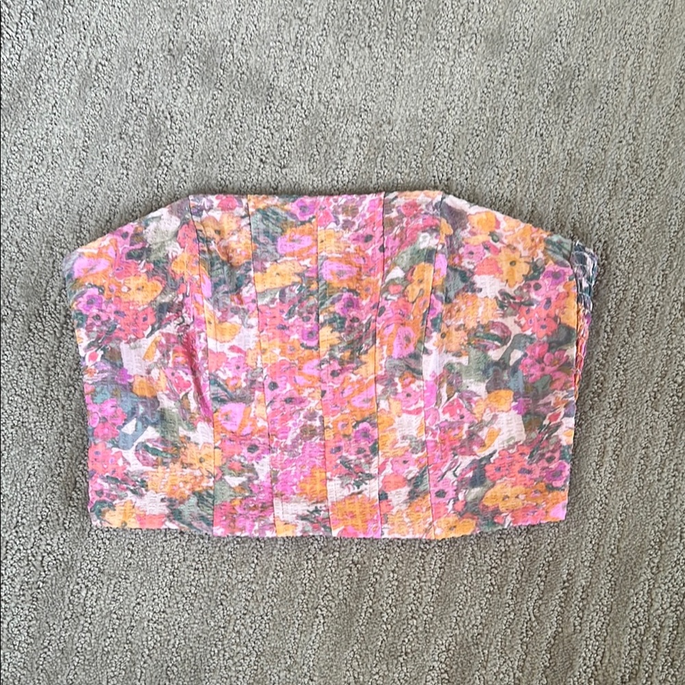 Wild Fable Floral Corset Crop Top